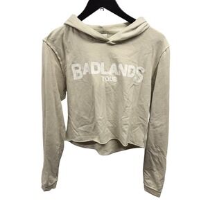 *RARE* Halsey Authentic Badlands Tour Women's Beige Cropped Hoodie Sz Large HTF